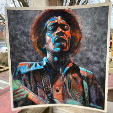 Jimi Hendrix painting 24”x24”